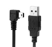 CY Mini USB B Type 5pin Male Right Angled 90 Degree to USB 2.0 Male Data Cable 5 Meters with EMI Ferrite Core