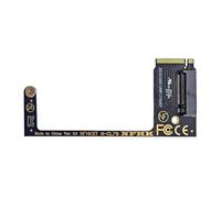 CY NVME M-Key 22x30mm to 22x80mm Angled Extension SSD Upgrade Adapter Compatible with MSI CLAW8 AI+ CLAW7 Gaming