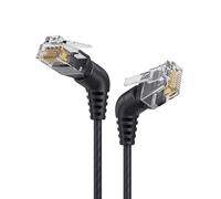 CY Patch Cord CAT6 UTP Male to Male 360 Degree Angled Rotating Cable RJ45 8P8C 1000Mbps for Lan Ethernet Network