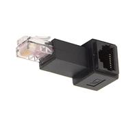 CY Right Angled 90 Degree 8P8C FTP STP UTP Cat 5e Male to Female Lan Ethernet Network Extension Adapter