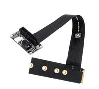 CY Right Angled Type 90 Degree M.2 NGFF NVMe M-Key to Up Angled PCI-E X1 X4 X8 X16 Socket Cable Graphics Card Extension Adapter PCI-Express