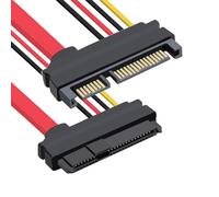 CY SAS to SATA Cable,SFF-8482 SAS 29 Pin to SATA 22Pin Hard Disk Drive Raid Extension Cable with 15 Pin SATA Power Port