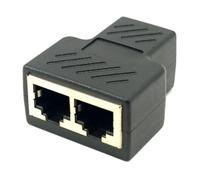CY STP UTP Cat6 RJ45 8P8C Plug To Dual RJ45 Splitter Network Ethernet Patch Cord Adapter