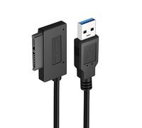 CY Type-A USB 3.0 to SATA 7+6 13pin Slimline SATA Adapter Cable 5Gbps Angled Connector for Laptop CD DVD-ROM Optical Drive