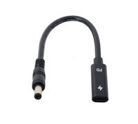 CY Type C USB-C Female Input to DC 5.5 * 2.1mm Cable for Laptop