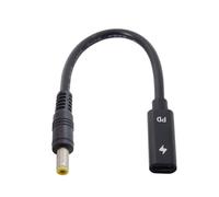 CY Type C USB-C Female Input to DC 5.5 * 2.5mm Cable for Laptop