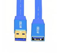 CY Ultra Flat Slim USB 3.0 Type-A Male to USB3.0 A Female Cable Extension Blue 5Gbps for Disk SSD Camera Data (60cm)