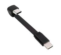 CY Ultra Slim Flat USB-C Type-C Male to Female Extension Power USB2.0 Data Cable Opposite U Shape Back Angled 65W Fast Charge for Laptop Tablet Phone