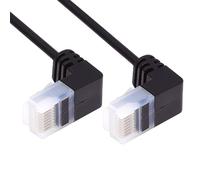 CY Ultra Thin Slim Cat6 Ethernet Cable RJ45 Down Angled 25cm UTP Network Cable Patch Cord 90 Degree Cat6a Lan for Laptop Router TV BOX