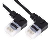 CY Ultra Thin Slim Cat6 Ethernet Cable RJ45 Right Angled 25cm UTP Network Cable Patch Cord 90 Degree Cat6a Lan for Laptop Router TV BOX