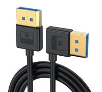 CY Ultrafine Left Angled DisplayPort 1.4 DP to DP Cable 8K 60Hz 4K 144Hz 90 Degree 100cm Black for Desktop Laptop Monitor GPU