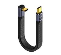 CY Up Angled 240W Type-C USB-C Male to Male USB4 40Gbps 100W 8K Flat Slim FPC Data Cable for Laptop Phone 13cm