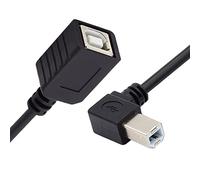 CY USB 2.0 B Type Male to Female Extension Cable Left Angled 90 Degree 20cm for Printer Scanner Disk