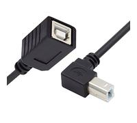 CY USB 2.0 B Type Male to Female Extension Cable Up Angled 90 Degree 20cm for Printer Scanner Disk