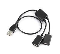 CY USB 2.0 Dual Ports Hub Cable Bus power For Laptop Macbook Notebook PC & Mouse & Flash Disk