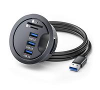 CY USB 3.0 Hub SD TF 3 Port USB 60mm Desk Grommet Splitter Dock Station Micro-SD Card Reader for Desktop PC Desk