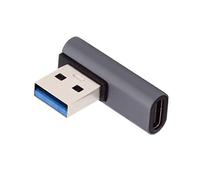 CY USB C to USB Adapter, USB 3.1 Type C Female to USB 3.0 Type A Male Data OTG Power Supply Low Profile Left Angled