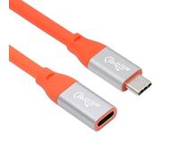 CY USB3.2 Male to Female Extension Cable 20Gbps Ultra Soft High Flex with 100W and 8K 5K USB4.0 Type-C Compatible with Thunderbolt3/4 (30cm)