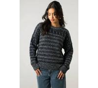 CY Women's Long Sleeve Thick Jumper In Stripe Pattern in Grey CY Grey One Size