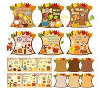 CY2SIDE 12PCS Fall Woodland Religious Stickers Scene Kit for Kids, Make A Fall Christian Sticker Scene with Fox Cross, DIY Autumn Sunday School Activity