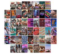 CY2SIDE 50PCS Retro 80s Aesthetic Picture for Wall Collage, 50 Set 4x6 inch, Colorful Collage Kit, Retro Room Decor for Girls, Wall Art Prints for Room, Dorm Photo Display, VSCO Posters for Bedroom