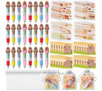 CY2SIDE Jesus Religious Stationery Gift - 24 Pack Christian Bible Stationery Party Gift Include 4-in-1 Ballpoint Pen Sticky Note Sticker and Religious Party Goodie Bag Fillers for Sunday School Reward