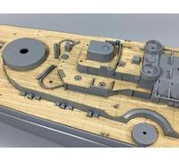 CY350008 1/350 German Battleship Bismarck Wooden Deck w/Metal Chain for Tamiya 78013