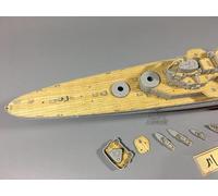 CY350027 1/350 German Prinz Eugen Wooden Deck w/Metal Chain for Trumpeter 05313