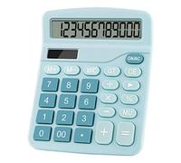 CYA 12 Digit Electronic Calculator Solar Calculator Dual Power Calculator Financial Office Desktop Basic Calculator-Blue