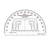 CYA Military Map Protractor for Land Navigation, Military Style UTM/MGRS Coordinate Scale, 6" RA