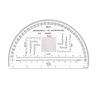 CYA Military Map Protractor for Land Navigation, Military Style UTM/MGRS Coordinate Scale, 9" RA