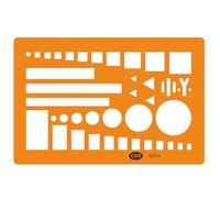 CYA NATO Military Map Marking Template Stencil, 135 x 86mm, Transparent Orange, Tactical Symbols for Military Planning and Navigation (1 Pack:8354)