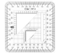 CYA Square Military Map Coordinate Scale Protractor Map for Land Navigation