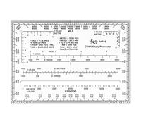 CYA Square Military Map Coordinate Scale Protractor Map for Land Navigation, Military Style UTM/MGRS Coordinate Scale