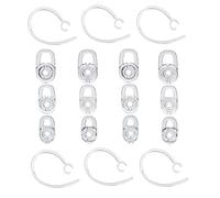 CYADCI Earbud Gel & Ear Hook for Plantronics, 12 Pcs (Small/Medium/Large) Clear Replacement Eargel & 6 Pcs Clear Ear Hook Kit Compatible with Plantronics M165 / M180 / M155 / M70 / M55 Headset