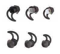 CYADCI Earbud Tips Soft and Comfortable Silicone Earbud Tips 3 Pairs Noise Isolation Tips SML Black Earbud Replacement Tips Compatible with Bose Qc20 Qc30 IE2 SoundSport IE3 SIE2i Earphones