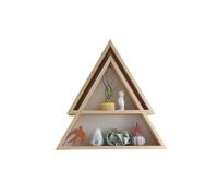 CYairong-22 Floating Wall Shelves Wall Shelving, Minimalist Geometric Bookshelf for the Living Room Bedroom Wall Shelf(Natural)