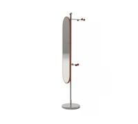 CYairong-22 Full Length Mirror Antique Style Stainless Steel Rotating Coat Rack Floor-standing with Dressing Mirror