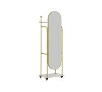 CYairong-22 Full Length Mirror Luxurious and Minimalist Portable Dressing Mirror and Multi-functional Floor-standing Coat Rack