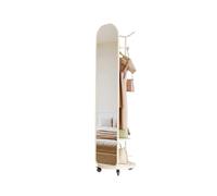 CYairong-22 Full Length Mirror Luxurious Floor-standing Coat Rack, Dressing Mirror Movable Rotating Full-length for Bedroom