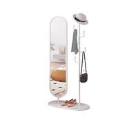 CYairong-22 Full Length Mirror Luxury Full-length Floor Mirror with Rotating Coat Rack Integrated for Bedroom and Home Use
