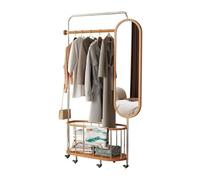 CYairong-22 Full Length Mirror Multifunctional Floor-standing Full-length Mirror and Coat Rack for Bedroom
