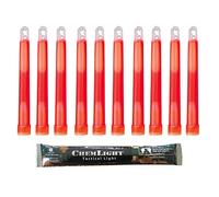 Cyalume ChemLight Military Grade Chemical Light Sticks, Red 6" Long, 12 Hour Duration (Pack of 20)