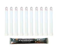 Cyalume ChemLight Military Grade Chemical Light Sticks, White 6" Long, 8 Hour Duration (Pack of 20)