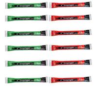 Cyalume SnapLight 6" Industrial Grade Light Sticks, Glow Sticks, Multi-Color 12 Pack (6 Green, 6 Red) by Cyalume