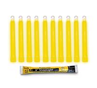 Cyalume SnapLight Yellow Glow Sticks - 6 Inch Industrial Grade, Ultra Bright Light Sticks with 12 Hour Duration (Pack of 10)