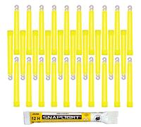 Cyalume SnapLight Yellow Light Sticks - 6 Inch Industrial Grade, High Intensity Glow Sticks with 12 Hour Duration (Pack of 30)