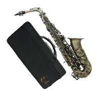 Cyan Antique Alto Saxophone in E Brass with Strap Cleaning Cloth Stand etc. Beginner Saxophone