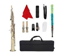 Cyan Bronze Straight Bb Saxophone Saxophone Lacquered Gold Carve Pattern Woodwind Instrument With Case Accessories