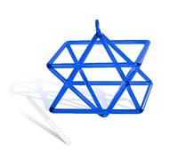 Cyan Clear Water Hexagram Star Quartz Pyramid 5-10 Inch Merkaba Sound Therapy Meditation Yoga Meditation Stress Relief Corner Frame Percussion Instruments Includin,10 Inch